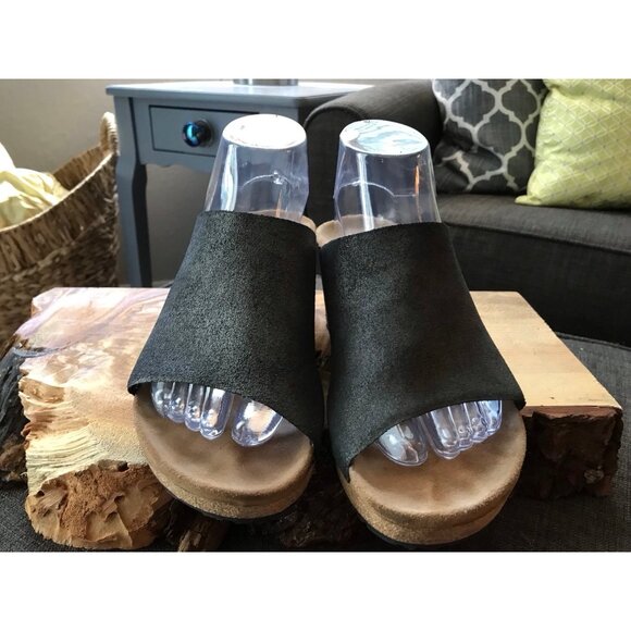 Birkenstock Papillio Namica  Wedge Slip on Sandals Size  8.5/39 in Black - Picture 5 of 9